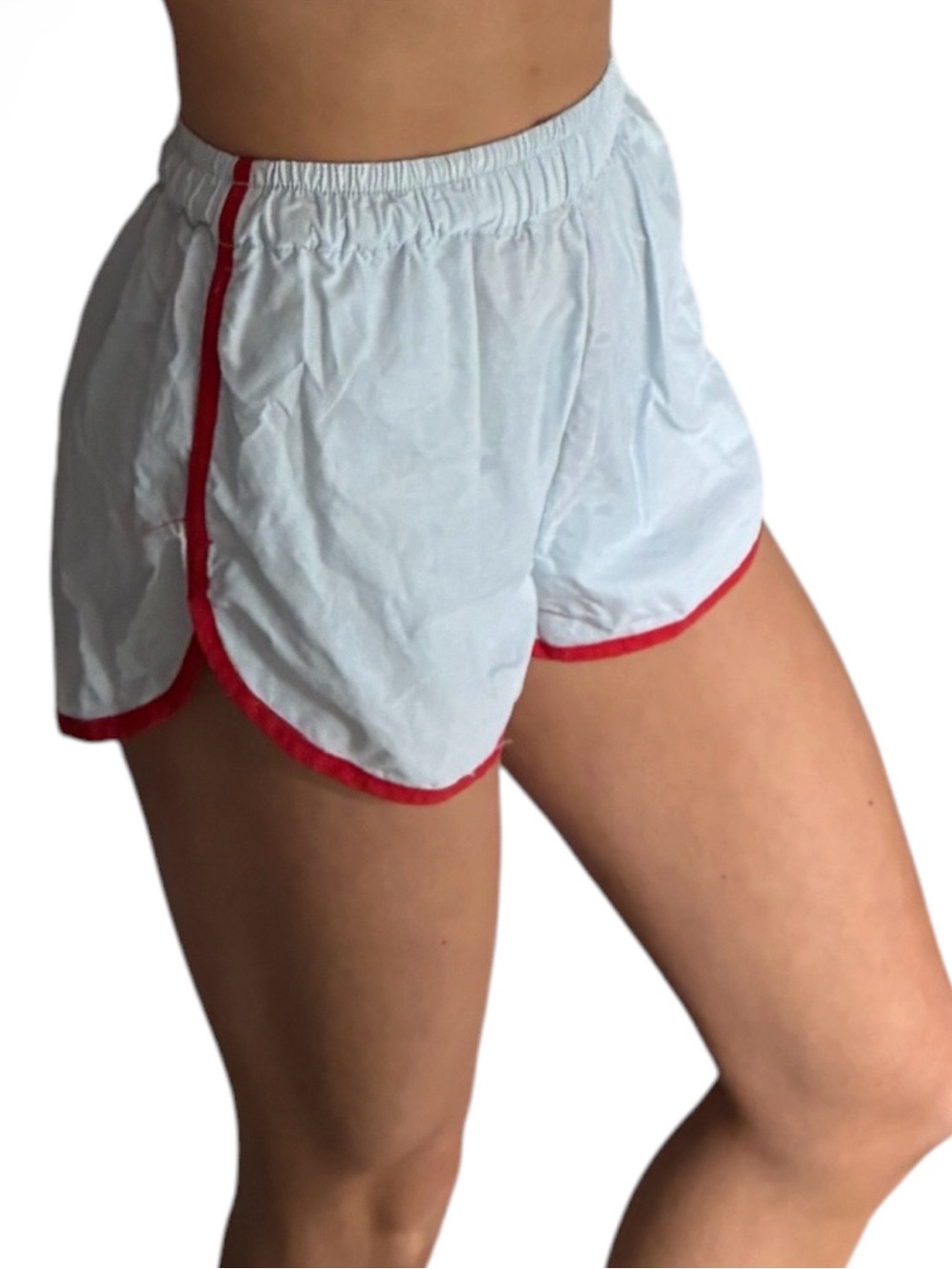 BDG Urban Outfitters White Dolphin Running Shorts Red Trim XS